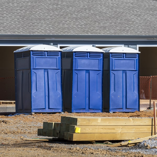 what is the expected delivery and pickup timeframe for the portable restrooms in Shanks